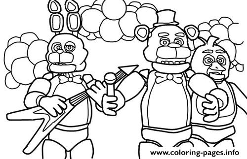 500x323 Five Nights At Freddys Fnaf Music Band Coloring Pages Printable