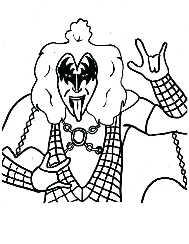 756x978 Great Kiss Band Coloring Pages For Coloring Print With Kiss