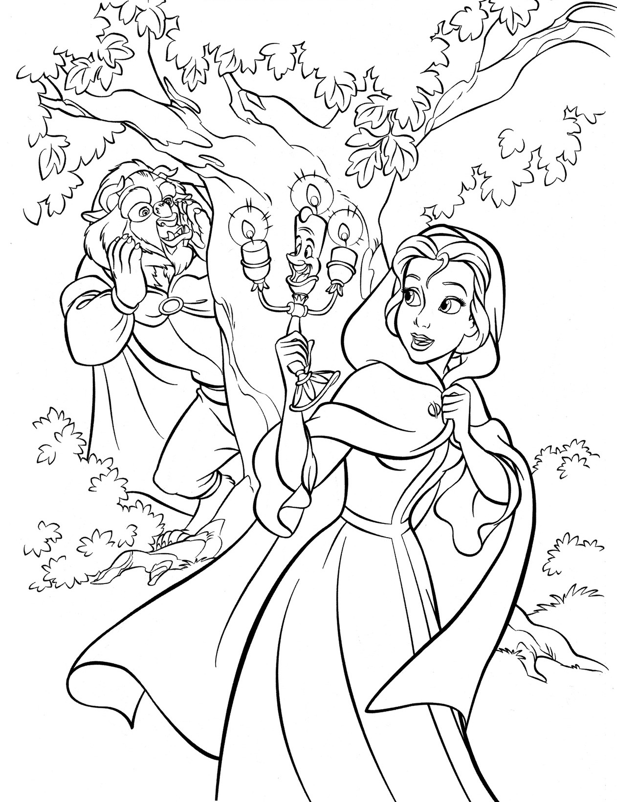 1262x1641 Coloring Pages Beauty And The Beast