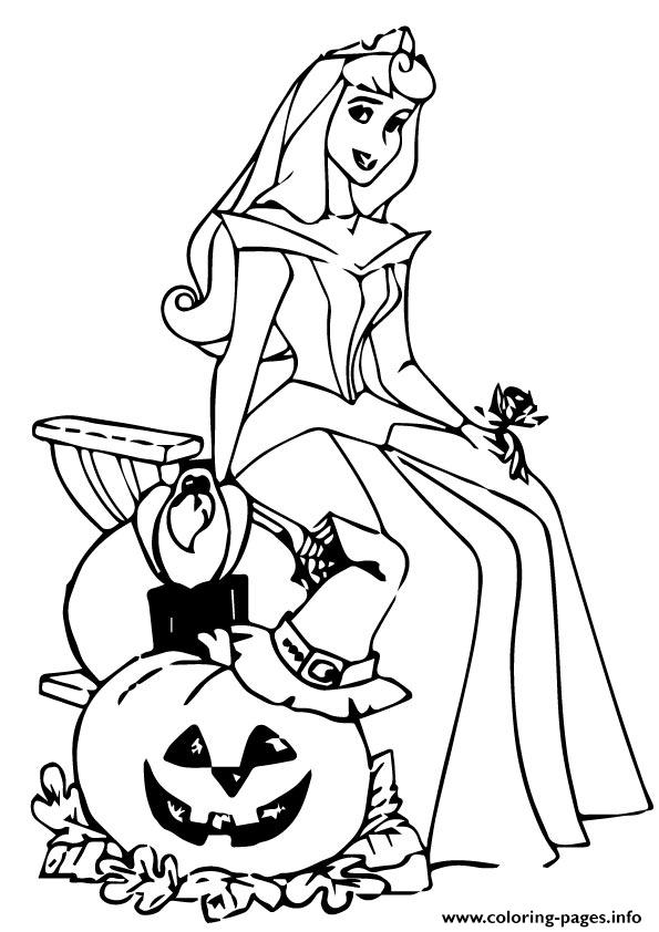 595x842 Impressive Ideas Disney Halloween Coloring Pages The Sleeping