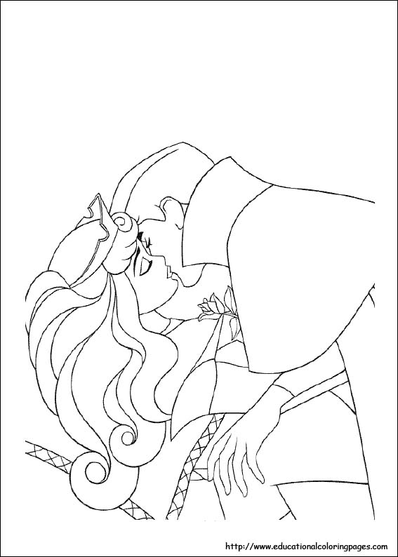 567x794 Sleeping Beauty Coloring Pages Free For Kids