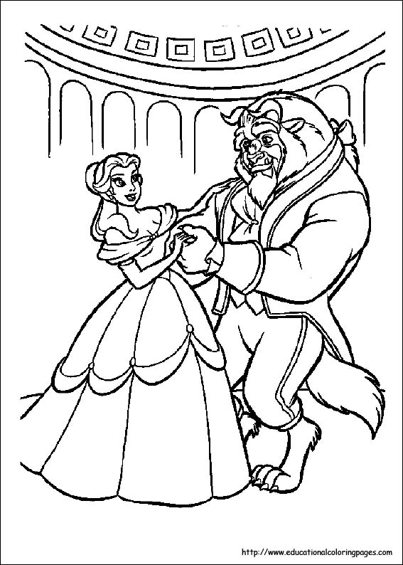 567x794 Beauty And Beast Coloring Pages And Beast Coloring Pages Free