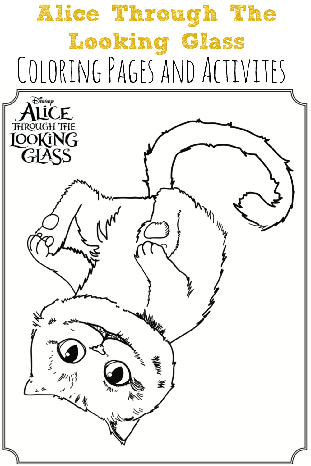 1000x1500 Alice Through The Looking Glass Coloring Sheets Activities