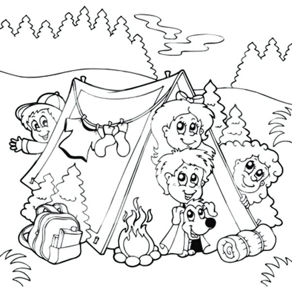 600x630 Camping Coloring Pages Simple Camping Coloring Sheets Camp