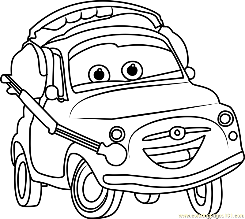 800x716 Luigi From Cars Coloring Page