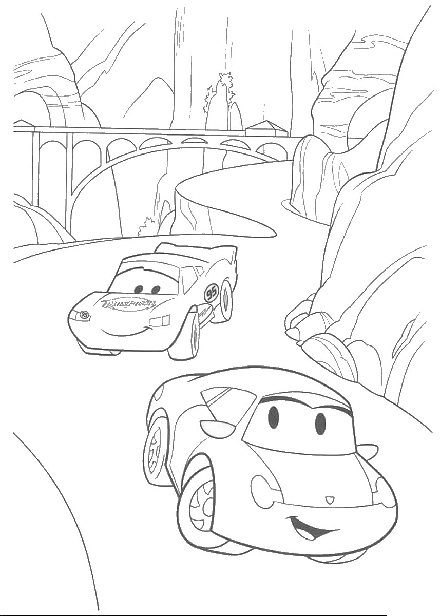 857x1200 Cars Coloring Pages