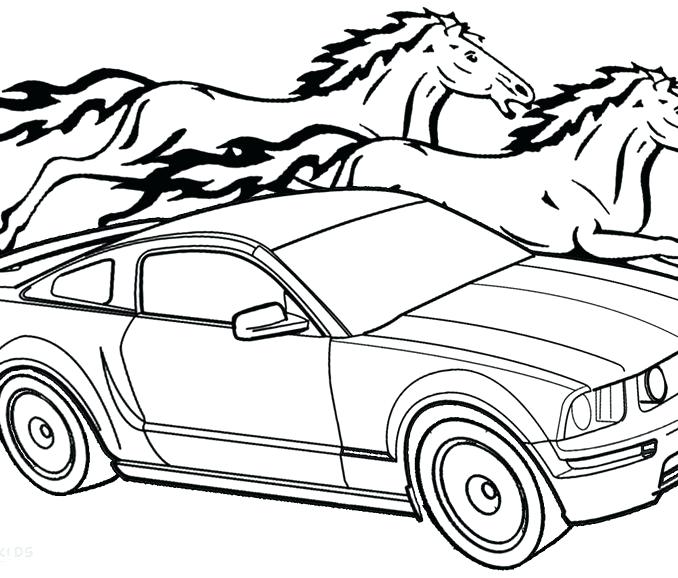 678x578 Printable Mustang Coloring Pages For Kids Color Print