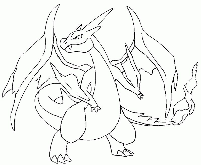 800x657 Mega Charizard Ex Coloring Page Free