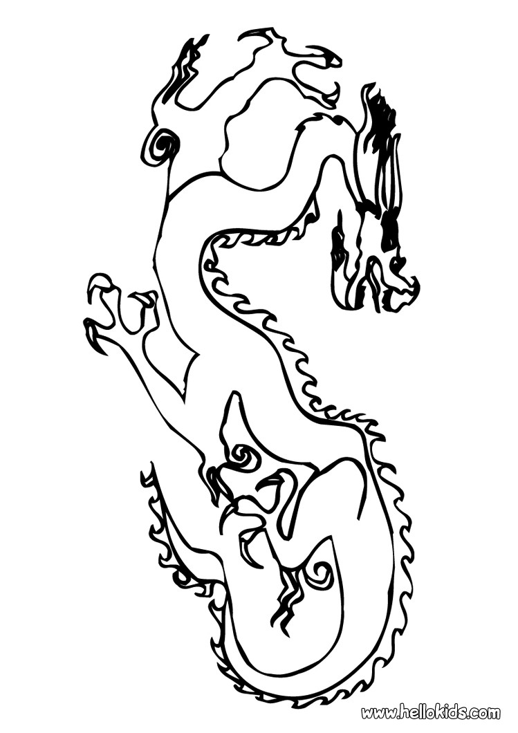 749x1060 Chinese Dragon Coloring Pages
