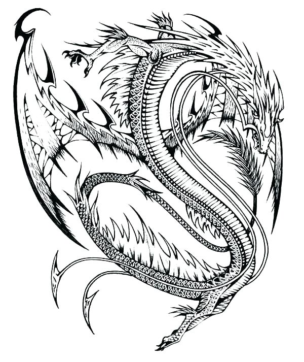 600x713 Chinese Dragon Coloring Pages