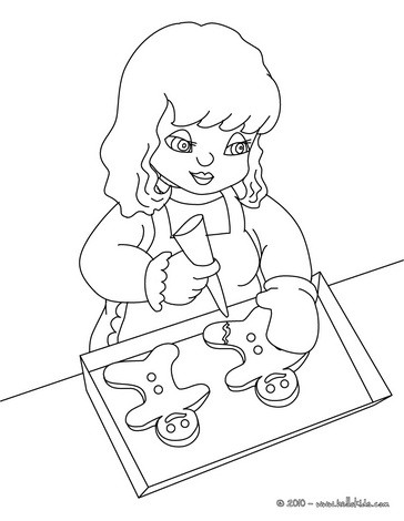 364x470 Gingerbread Men Biscuits Coloring Pages