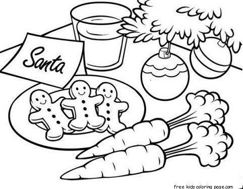 482x375 Printable Christmas Gingerbread Cookies For Santa Coloring Pages