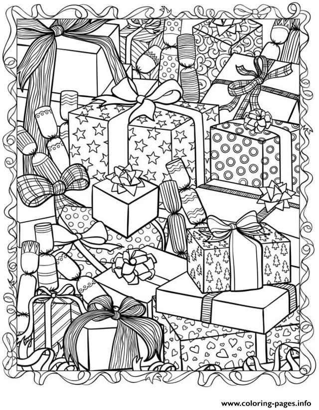 640x821 Christmas Adults Coloring Pages Printable