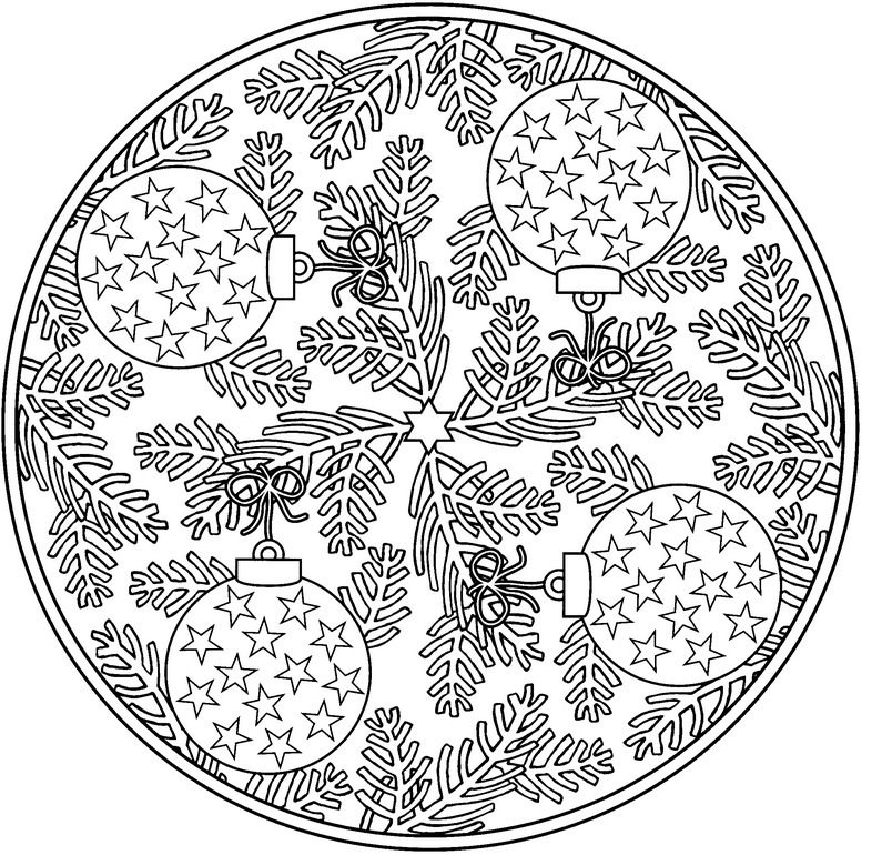 795x770 Christmas Coloring Pages For Adults
