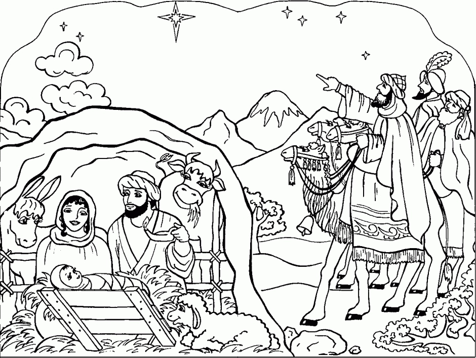 940x707 Nativity Coloring Page New Coloring Pages Christmas Nativity