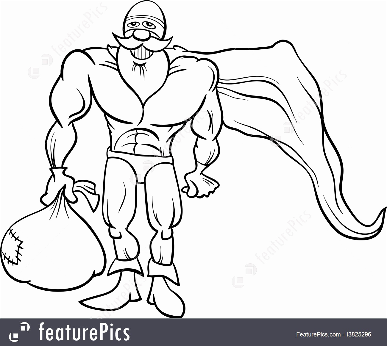 1300x1163 Super Hero Santa Coloring Page Illustration Coloring Pages