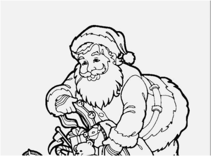 827x609 The Ideal Pictures Santa Coloring Pages Perfect
