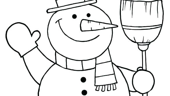 585x329 Snow Man Coloring Page S S Christmas Snowman Coloring Pages Free