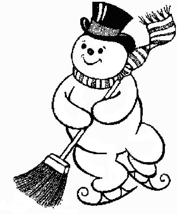 600x726 Snowman Coloring Page, Christmas Snowman Coloring Pages