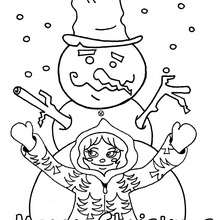 220x220 Christmas Snowman Coloring Pages