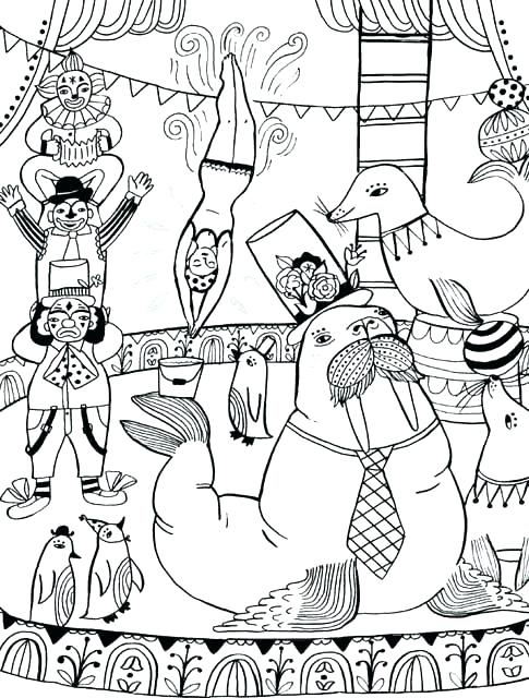 485x640 Circus Coloring Page Circus Coloring Sheets Preschoolers Clown