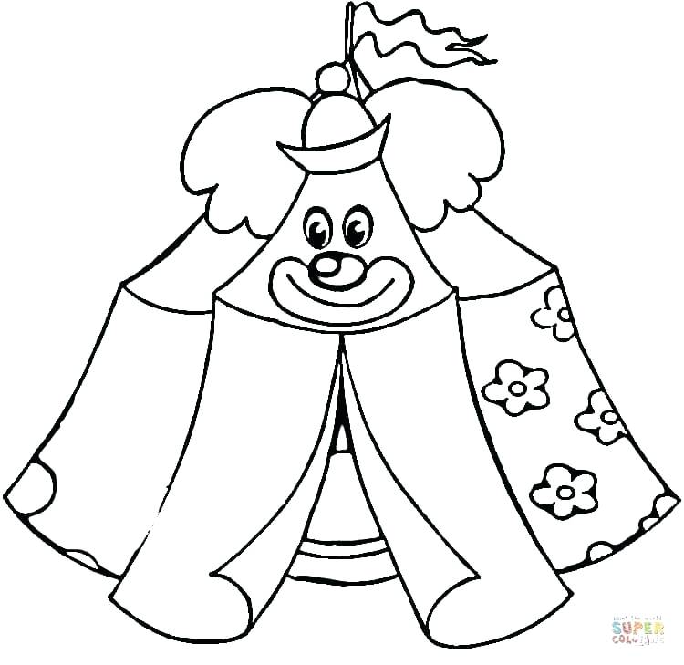 750x729 Circus Coloring Page Circus Tent Circus Clown Coloring Pages