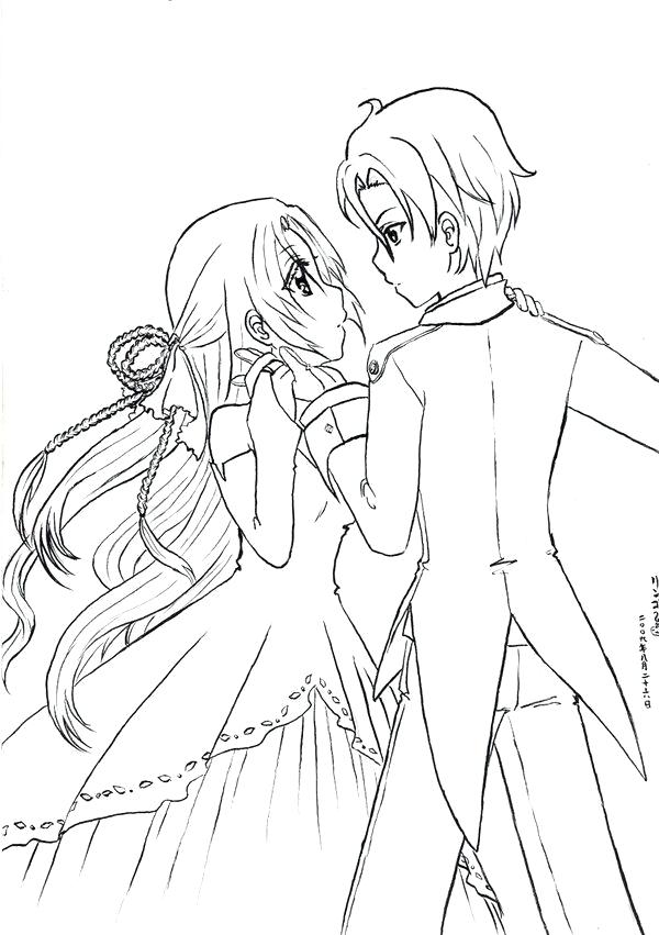 600x851 Anime Couples Coloring Pages Couple Anime Coloring Page Sky Cute