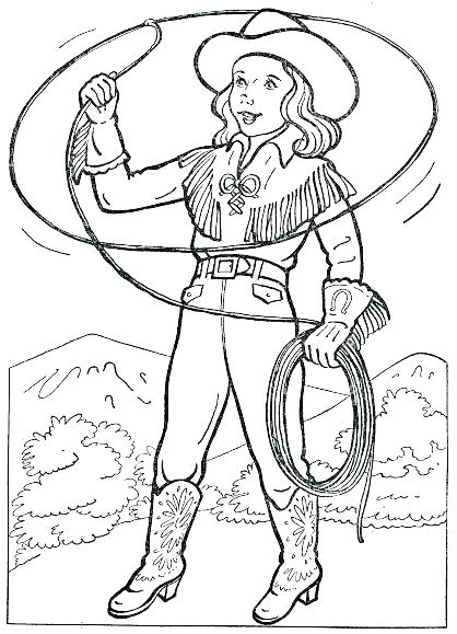 418x579 Cowgirl Coloring Page Free Printable Coloring Pages Cowboy