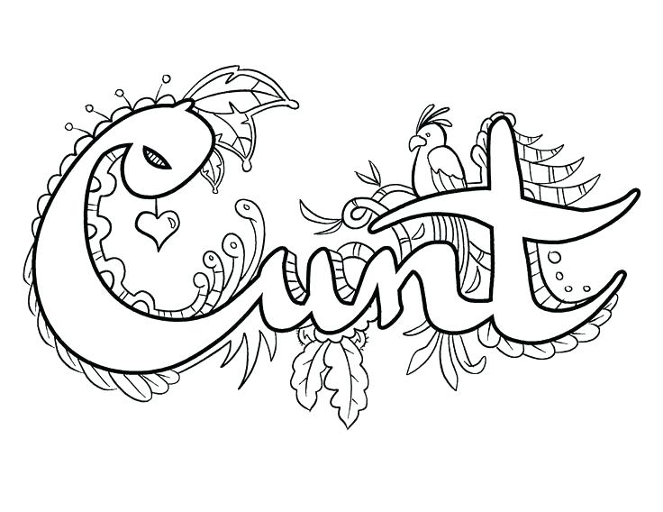 736x568 Swear Word Coloring Pages Printable Free