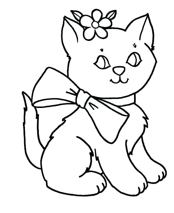600x734 Adorable Kittens Coloring Pages Cute Coloring Pages Online Disney