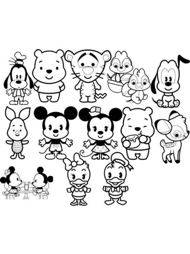 750x1000 Cute Disney Coloring Pages Free Printable Cute Disney Coloring Pages