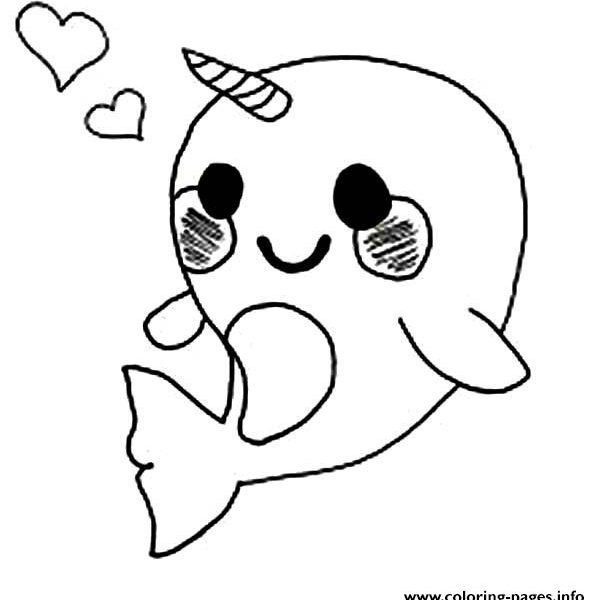 600x600 Really Cute Coloring Pages Cute Ba Narwhal Coloring Page Coloring