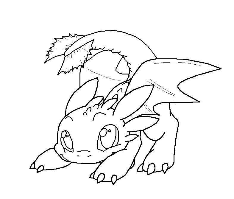 Coloring Pages Cute Dragons