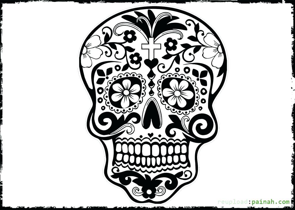 Coloring Pages Day Of The Dead Skulls at GetDrawings | Free download