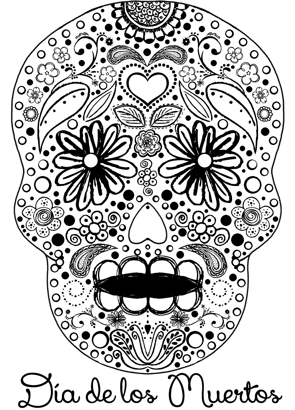 Coloring Pages Day Of The Dead Skulls at GetDrawings | Free download