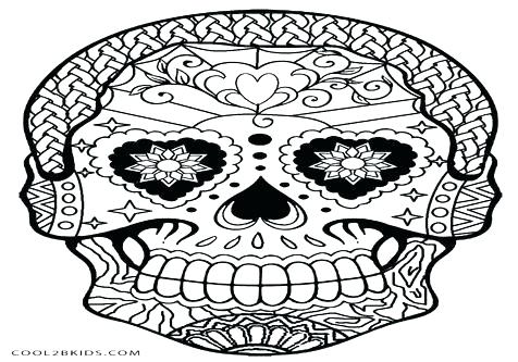 476x333 Day Of The Dead Color Pages Free Day Of The Dead Skull Coloring