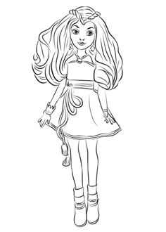 236x330 Uma Descendants Coloring Page Free Movie Coloring Pages