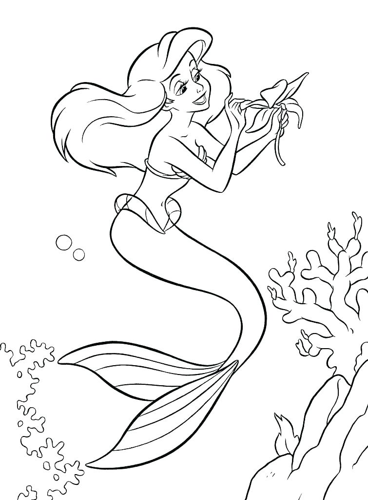 755x1024 Free Coloring Pages Disney Princess Ariel At Character