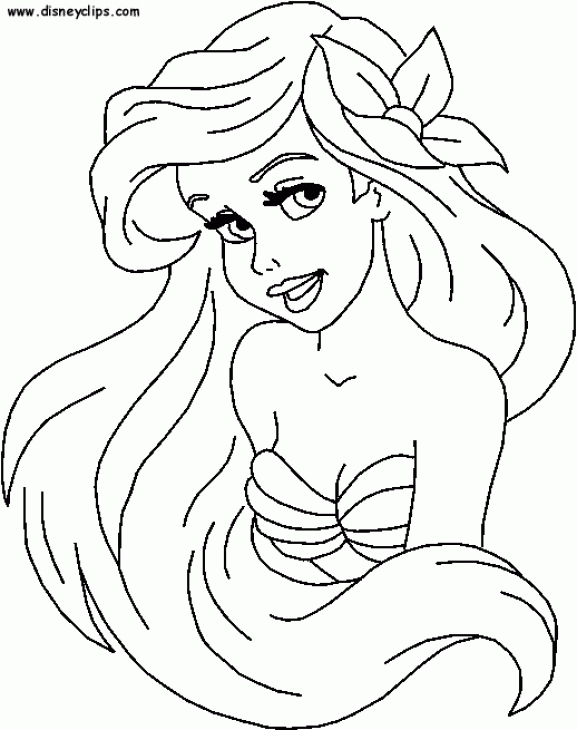 577x730 Ariel Coloring Pages