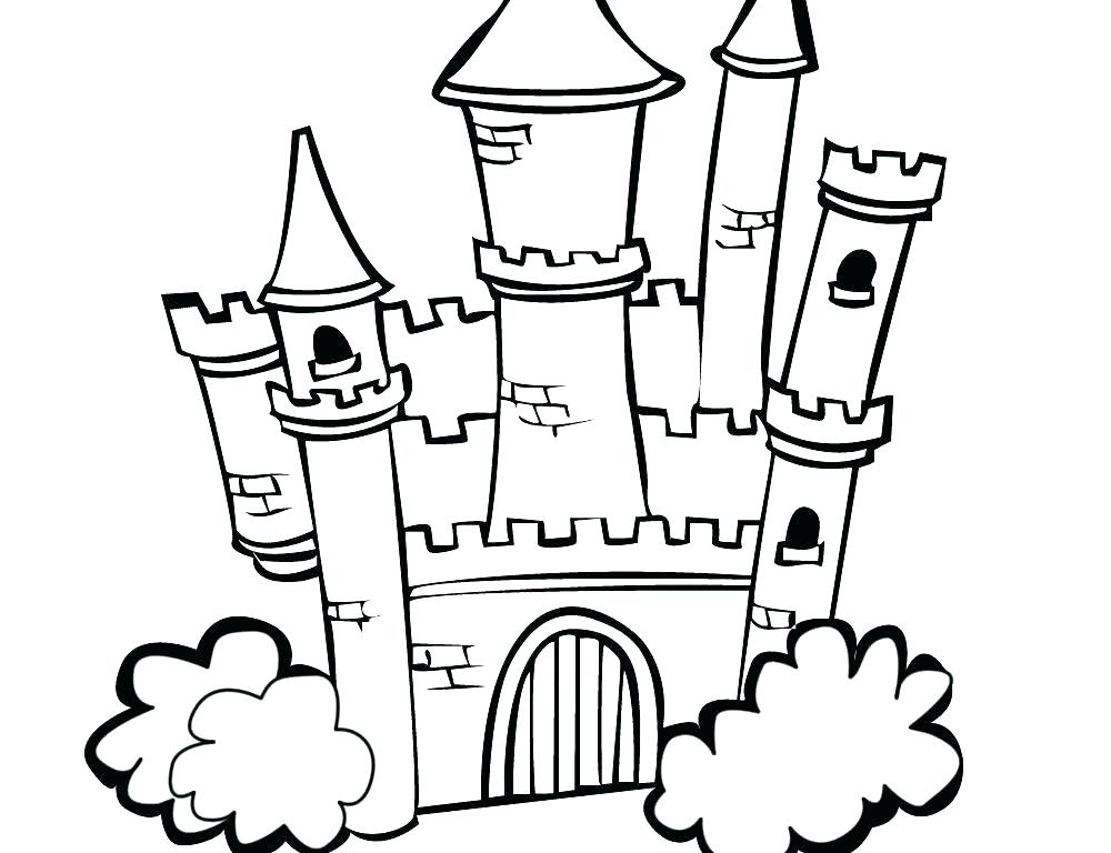 1000x768 Disney Castle Coloring Pages Free Printable Castle Coloring Pages