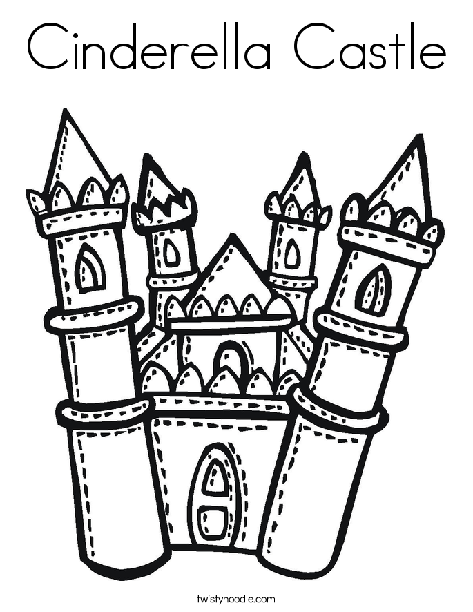 685x886 Cinderella Castle Coloring Page