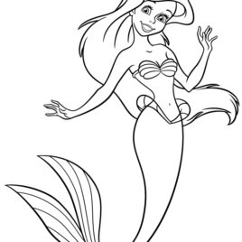 268x268 Coloring Pages Disney Princess Ariel Archives