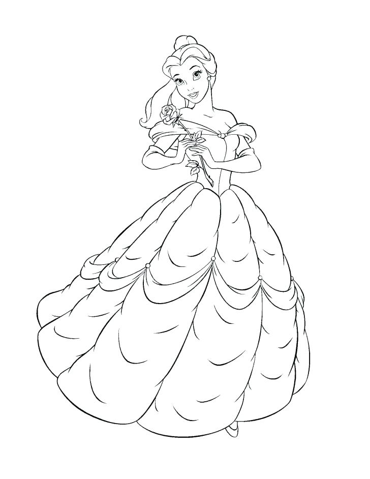 728x942 Coloring Pages Disney Princess Belle Coloring Pages Medium Size