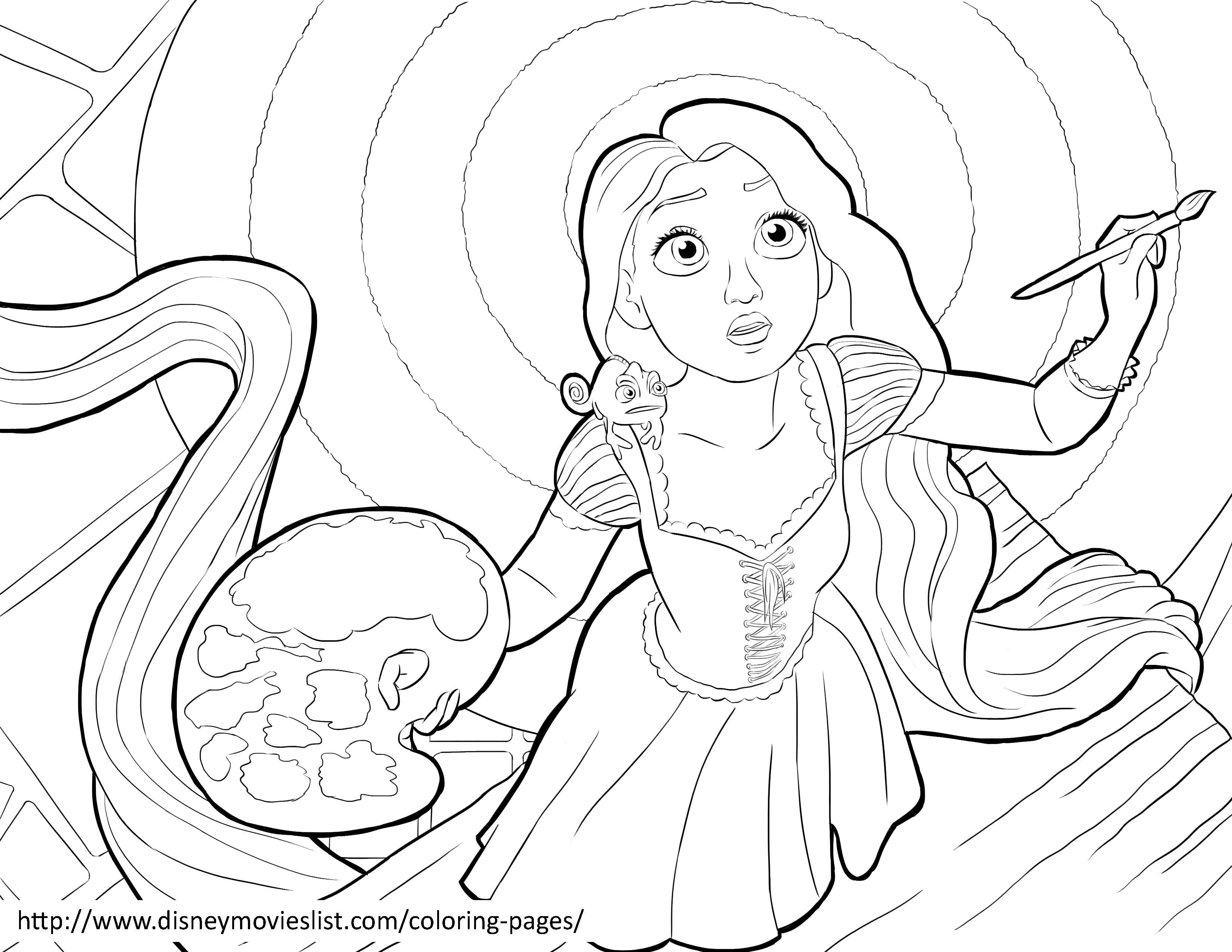 3300x2550 Disney's Tangled Coloring Pages Sheet, Free Disney Printable