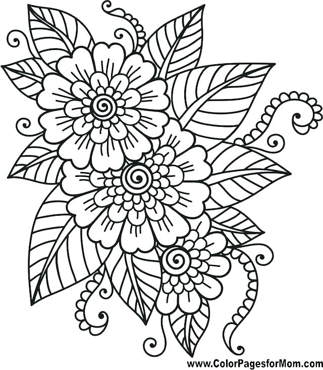 640x732 Printable Adult Coloring Pages Print Out Coloring Pages Flowers