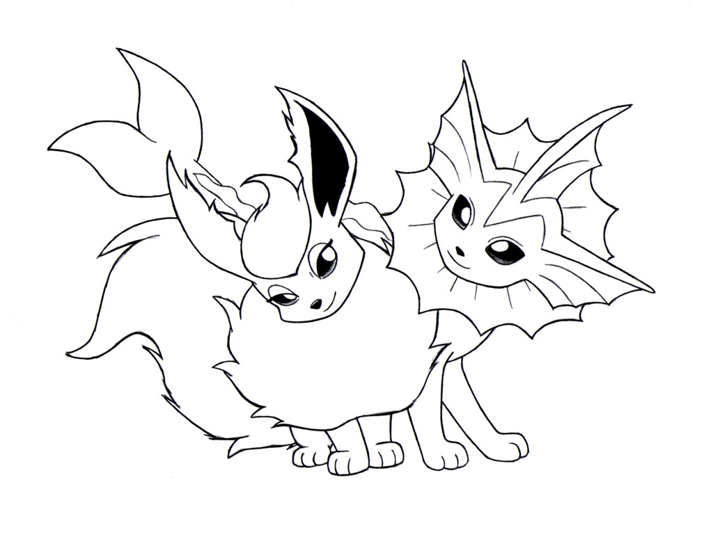1024x775 Pokemon Coloring Pages Eevee Evolutions Montenegroplaze Me Fine