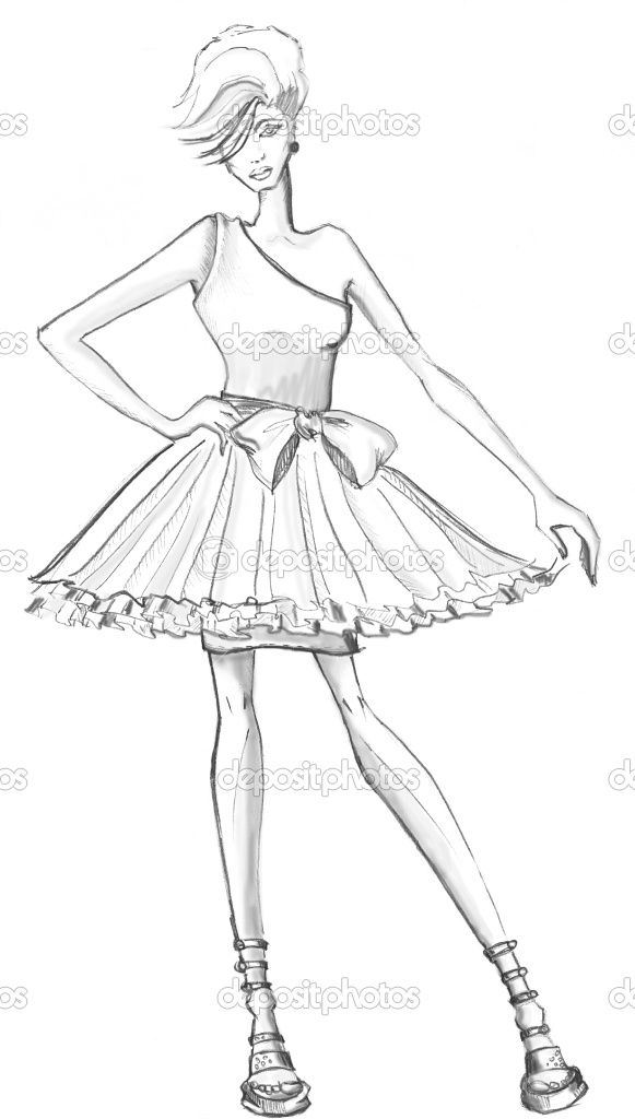 581x1024 Fashion Coloring Pages Fashion Girl Stock Photo Anna