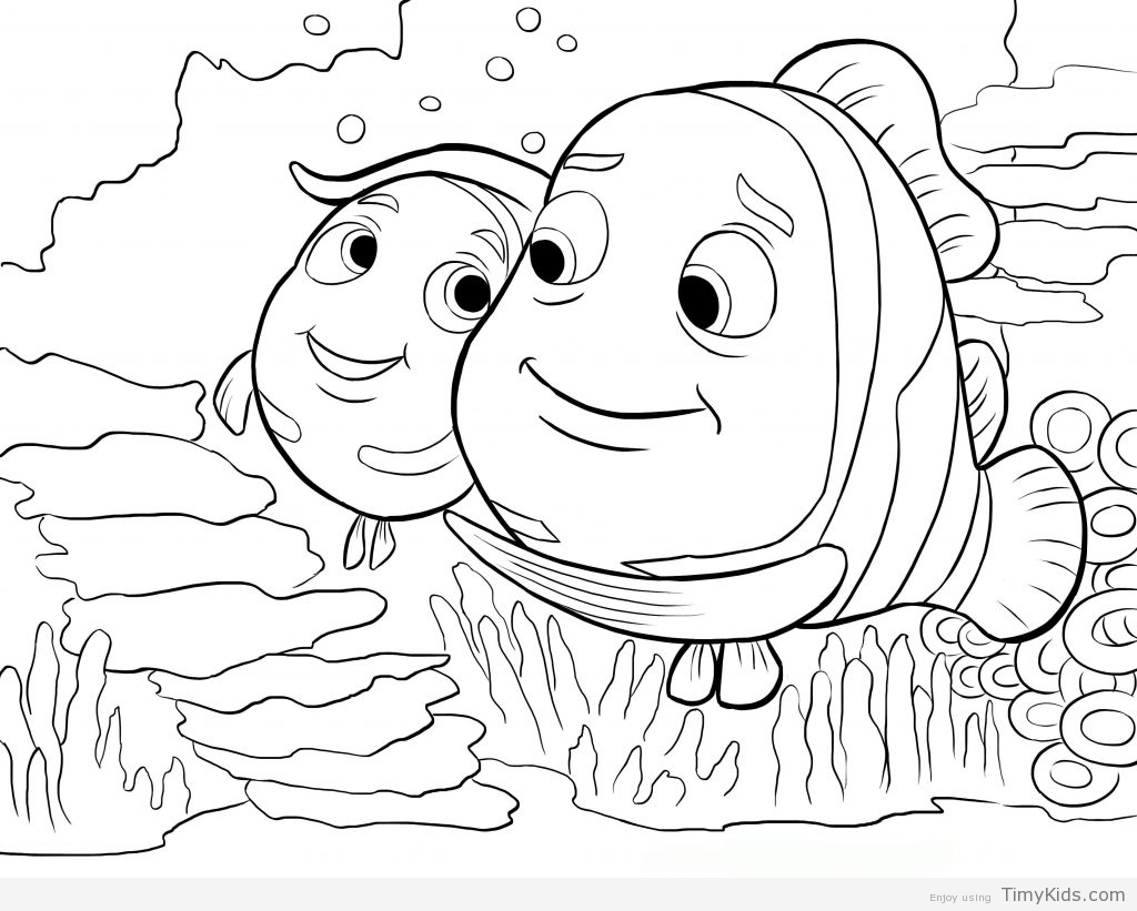 1024x821 Finding Nemo Coloring Pages Free Best And Dory