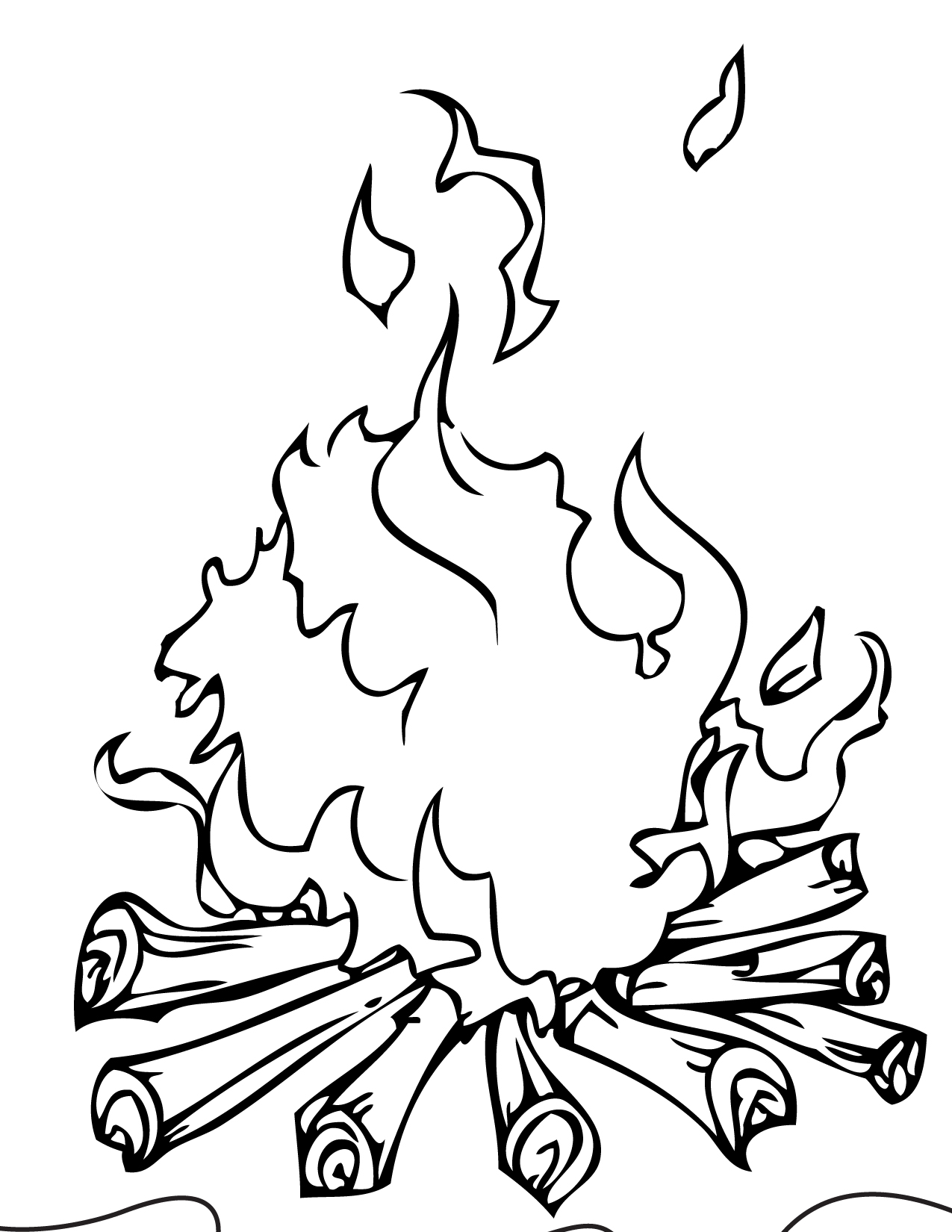 1275x1650 Fire Coloring Page Campfire Handipoints And Pages Bloodbrothers Me