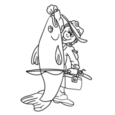 230x230 Fisherman Coloring Pages For Your Kids
